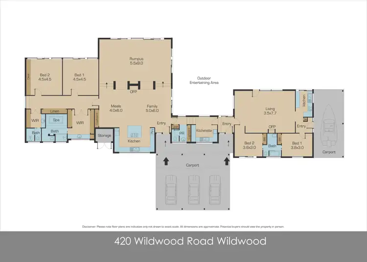 Floorplan of Homely house listing, 420 Wildwood Road, Wildwood VIC 3429