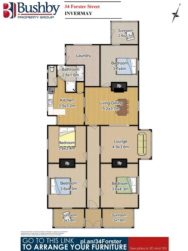 Floorplan of Homely house listing, 34 Forster Street, Invermay TAS 7248