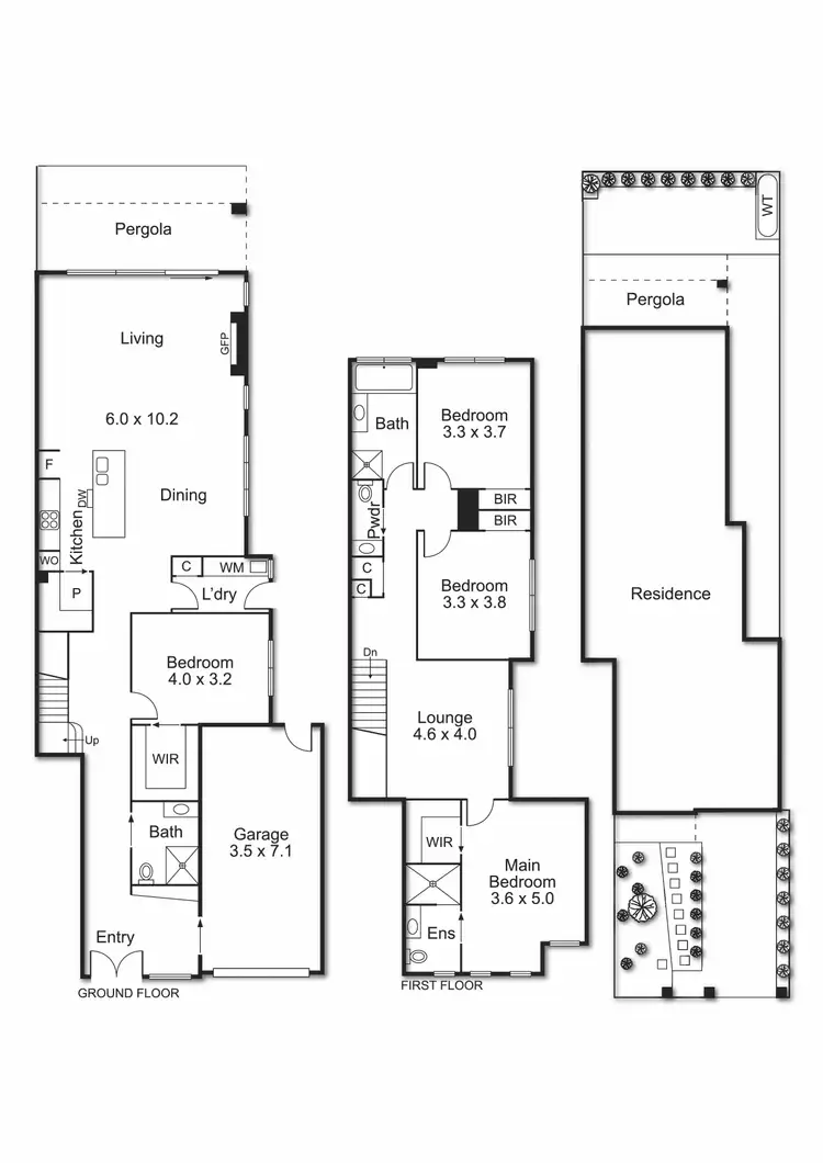 Floorplan of Homely townhouse listing, 3B Cardiff Street, Bentleigh East VIC 3165