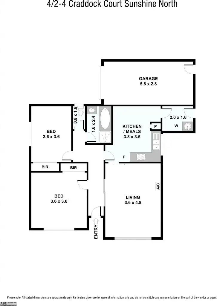 Floorplan of Homely unit listing, 4/2-4 Craddock Court, Sunshine North VIC 3020