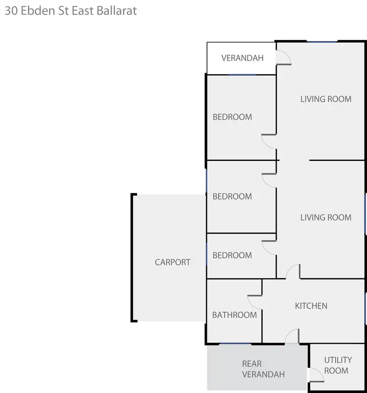 Floorplan of Homely house listing, 30 Ebden Street, Ballarat Central VIC 3350