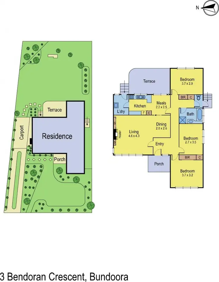 Floorplan of Homely house listing, 3 Bendoran Crescent, Bundoora VIC 3083