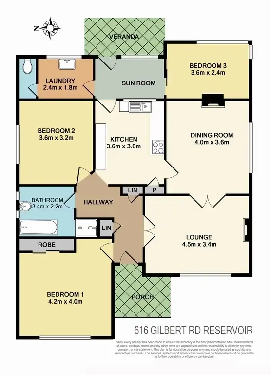 Floorplan of Homely house listing, 616 Gilbert Road, Reservoir VIC 3073