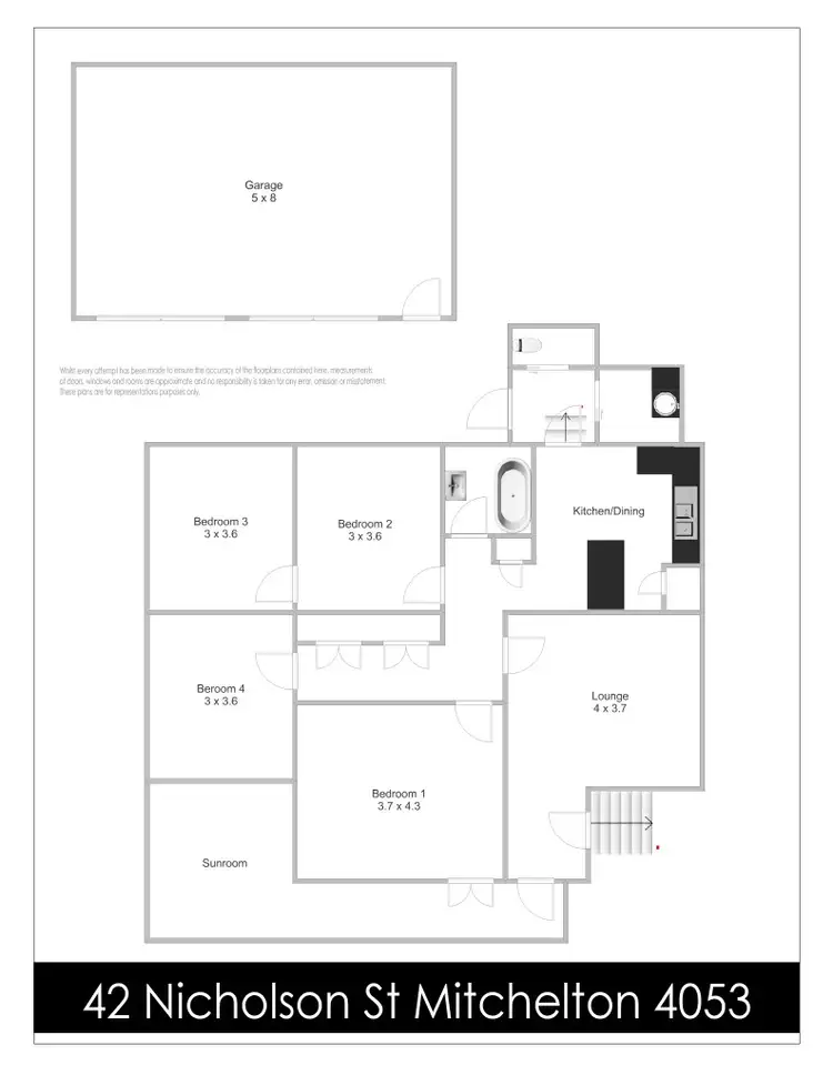 Floorplan of Homely house listing, 42 Nicholson Street, Mitchelton QLD 4053