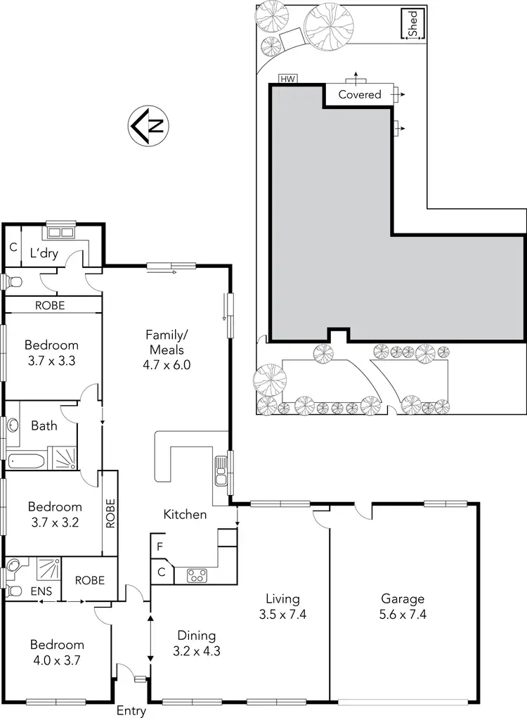 Floorplan of Homely house listing, 2 Wattle Grove, Seaholme VIC 3018