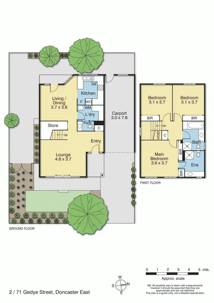 Floorplan of Homely townhouse listing, 2/71 Gedye Street, Doncaster East VIC 3109
