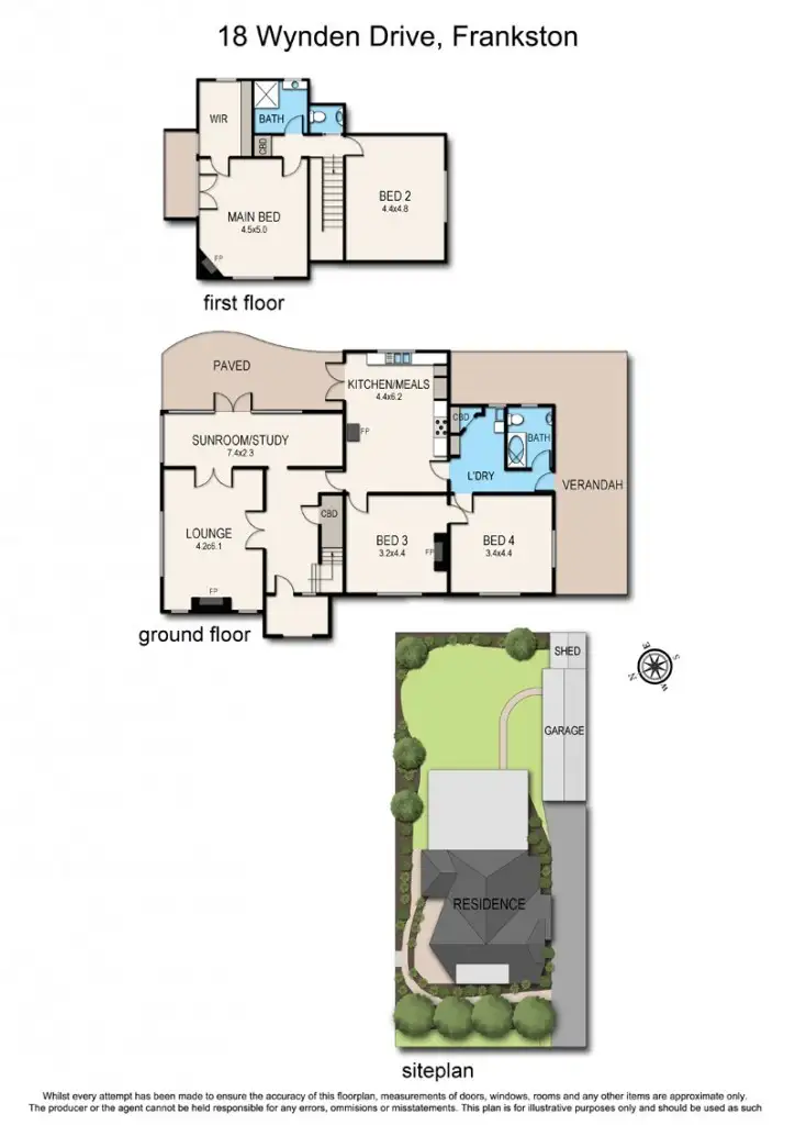 Floorplan of Homely house listing, 18 Wynden Drive, Frankston VIC 3199