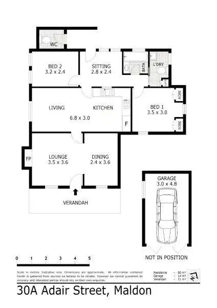 Floorplan of Homely house listing, 30A Adair Street, Maldon VIC 3463