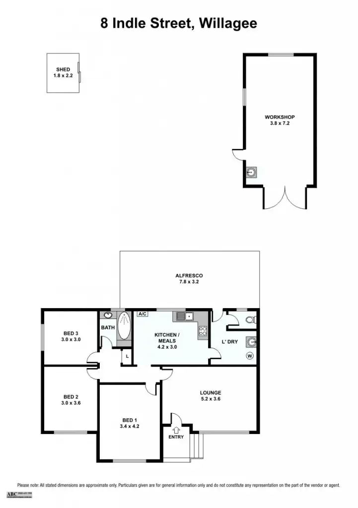 Floorplan of Homely house listing, 8 Indle St, Willagee WA 6156