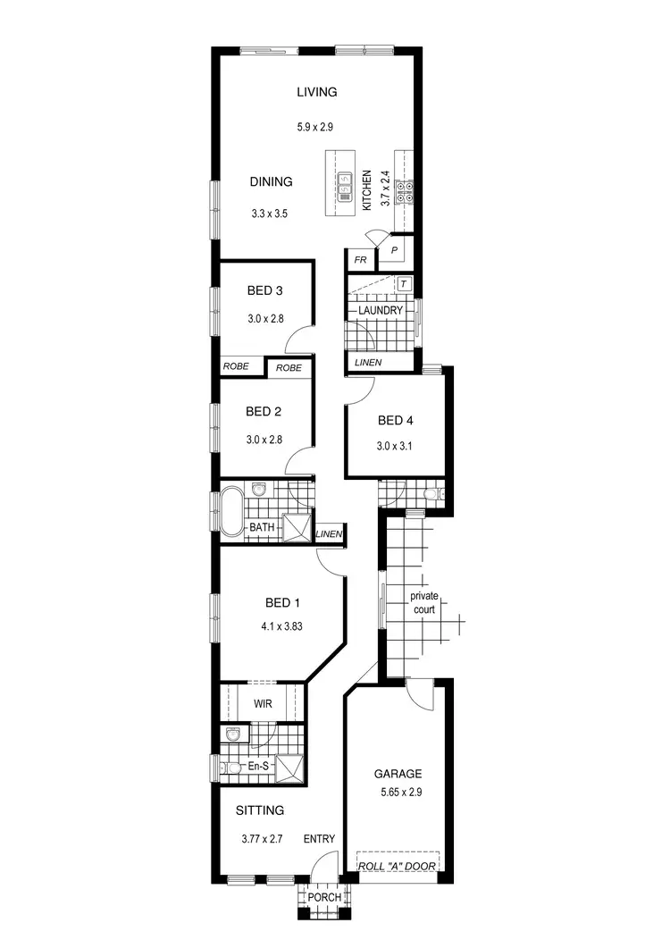 Floorplan of Homely house listing, 44B Cresdee Road, Campbelltown SA 5074