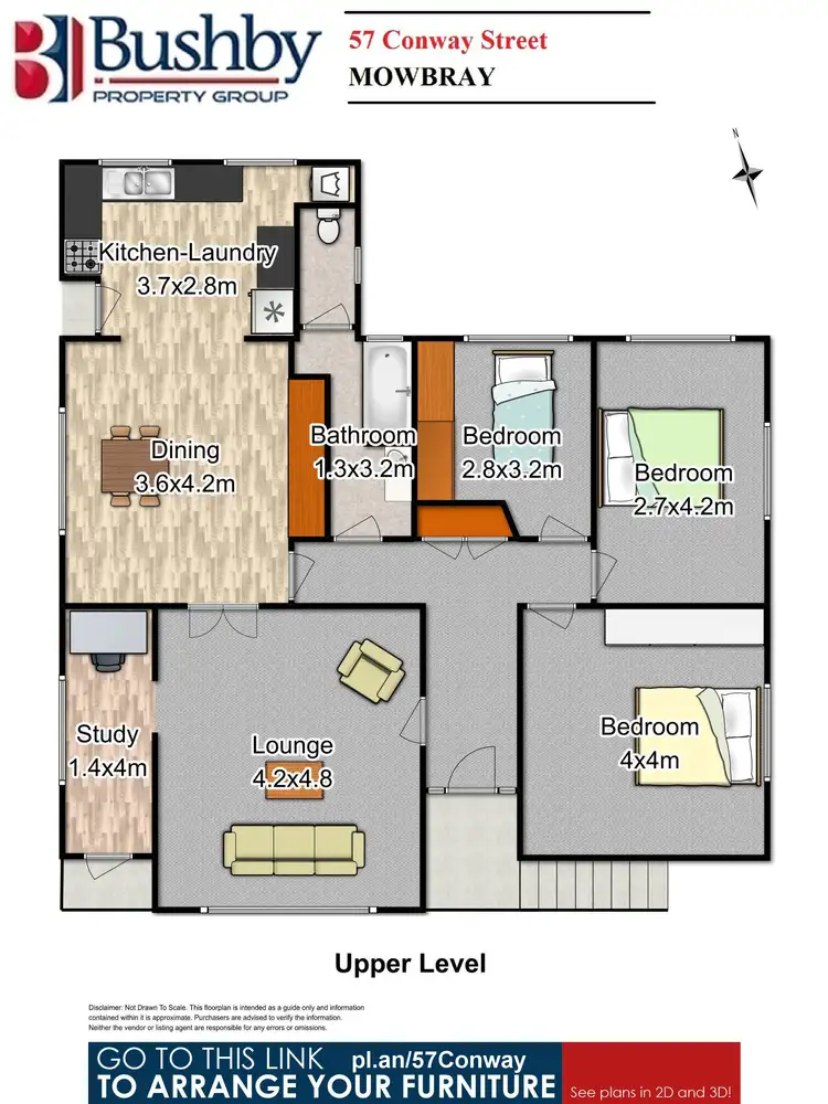 Floorplan of Homely house listing, 57 Conway Street, Mowbray TAS 7248