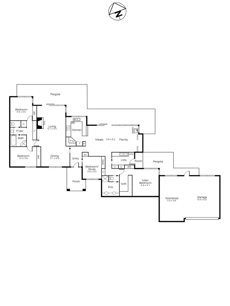 Floorplan of Homely house listing, 1 Boronia Road, Black Hill VIC 3350