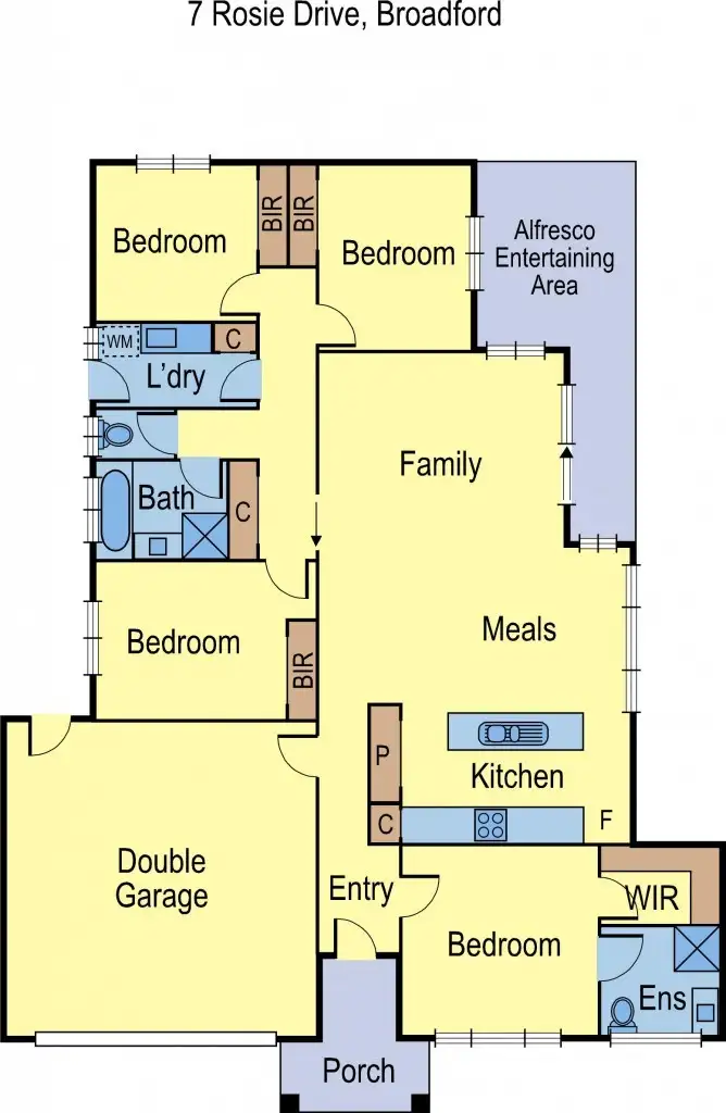 Floorplan of Homely house listing, 7 Rosie Drive, Broadford VIC 3658