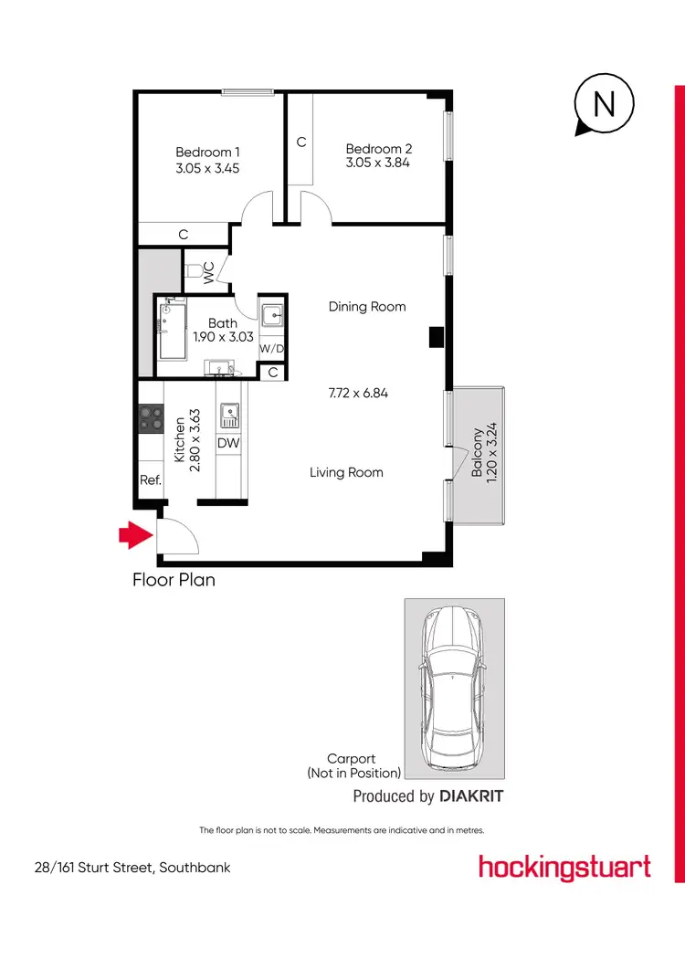 Floorplan of Homely apartment listing, 28/161 Sturt Street, Southbank VIC 3006
