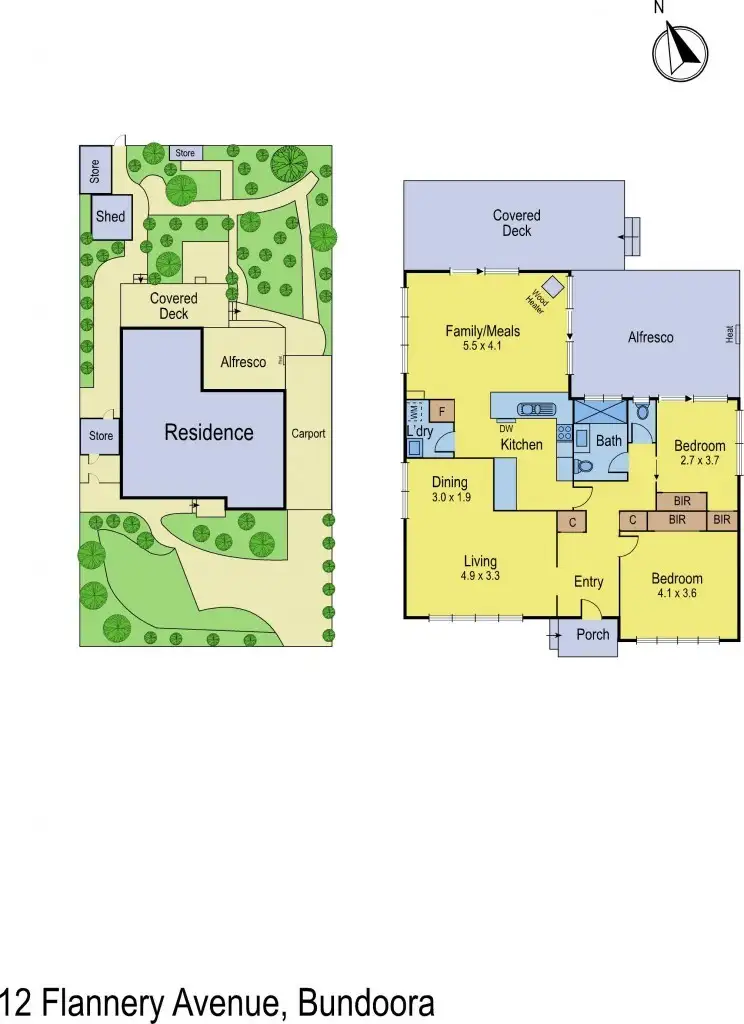 Floorplan of Homely house listing, 12 Flannery Avenue, Bundoora VIC 3083