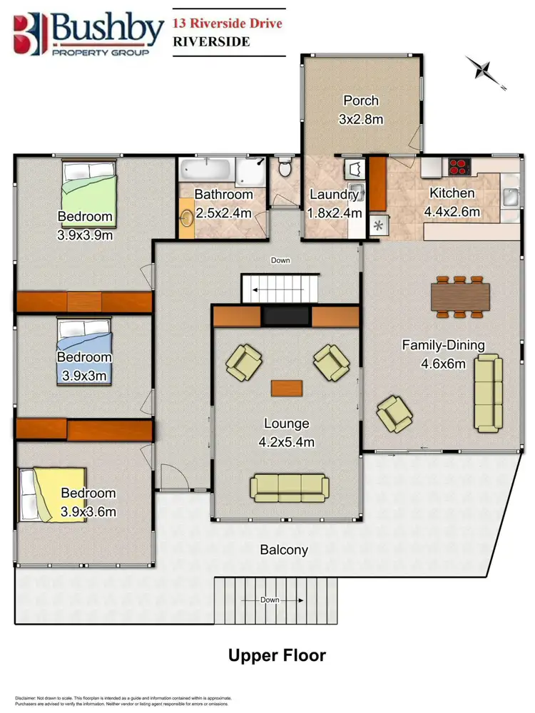 Floorplan of Homely house listing, 13 Riverside Drive, Riverside TAS 7250