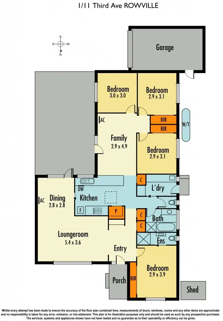 Floorplan of Homely house listing, 1/11 Third Avenue, Rowville VIC 3178