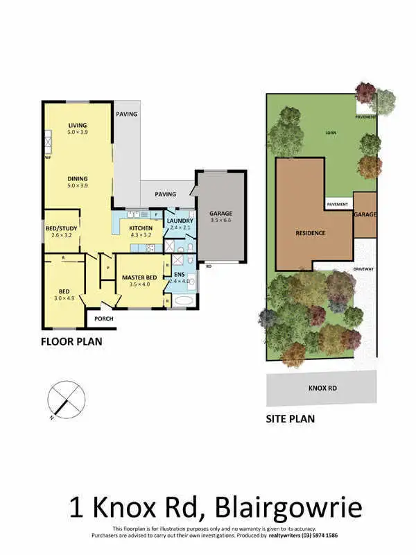 Floorplan of Homely house listing, 1 Knox Road, Blairgowrie VIC 3942