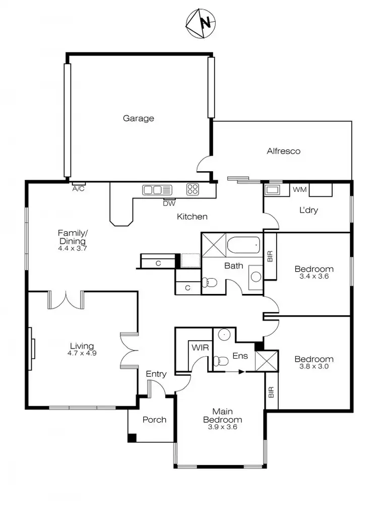 Floorplan of Homely house listing, 1/222 Forest Street, Wendouree VIC 3355