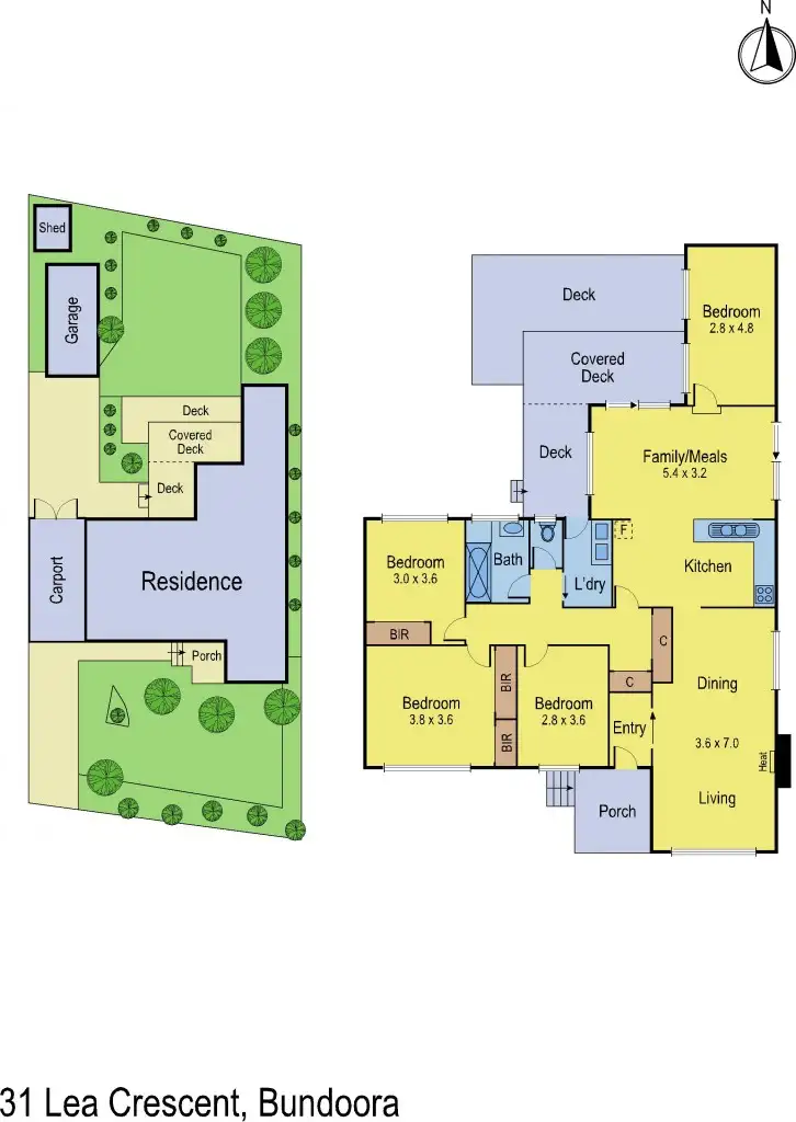 Floorplan of Homely house listing, 31 Lea Crescent, Bundoora VIC 3083