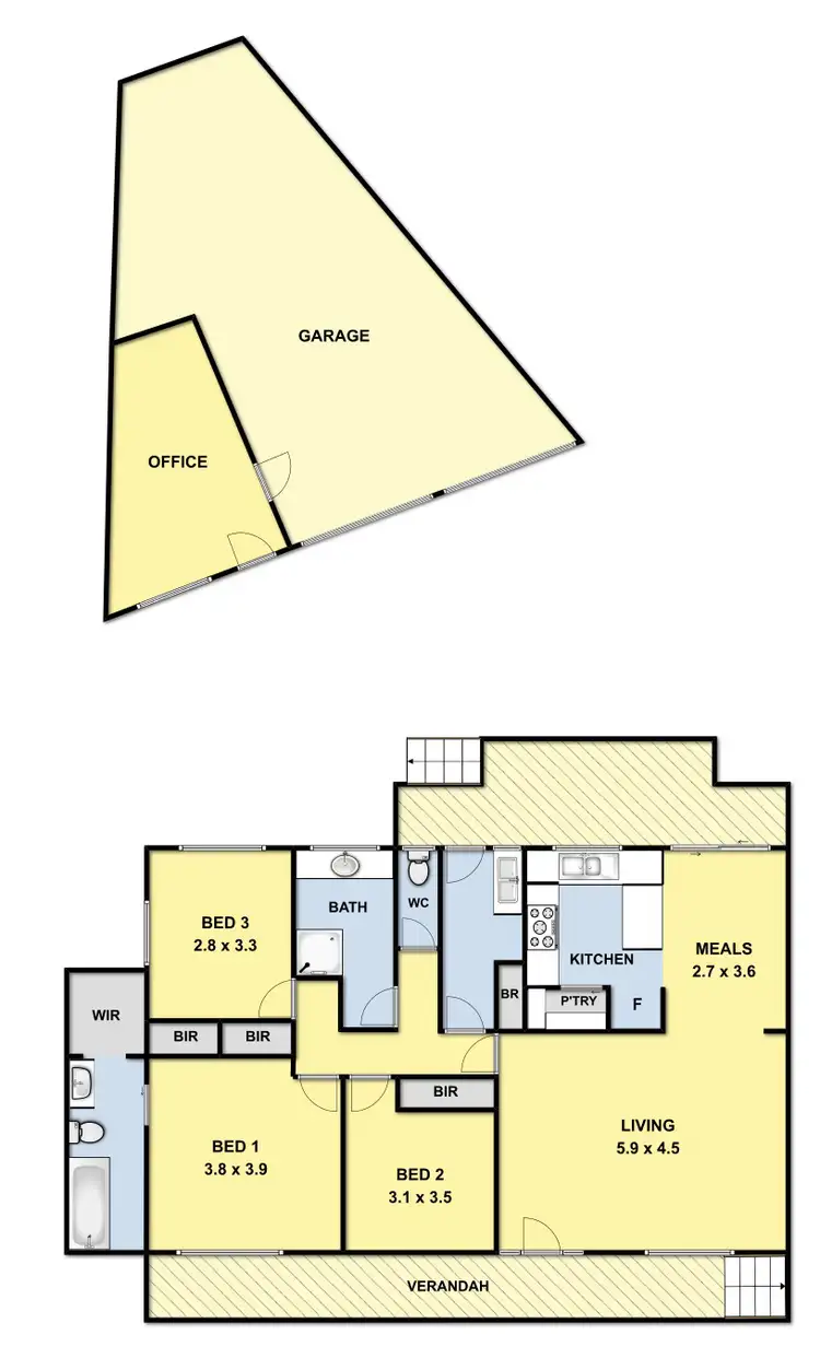 Floorplan of Homely house listing, 1 Tathra Court, Jan Juc VIC 3228