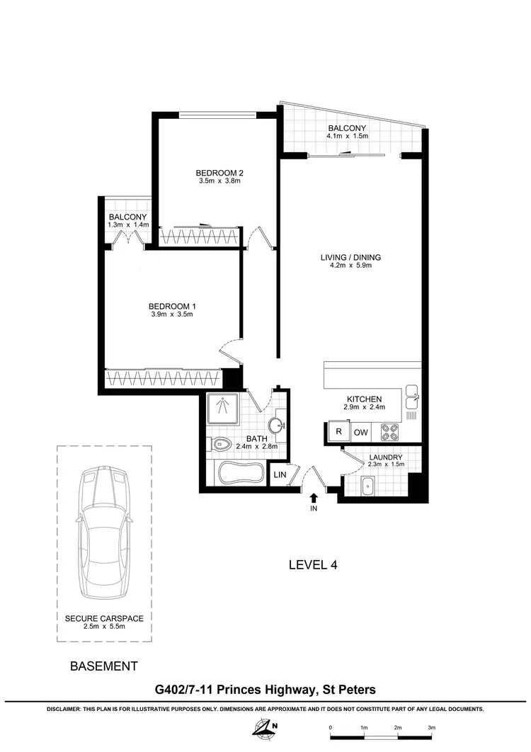 Floorplan of Homely apartment listing, G402/7-11 Princes Highway, St Peters NSW 2044