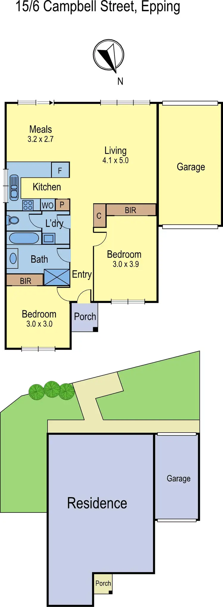Floorplan of Homely unit listing, 15/6 Campbell Street, Epping VIC 3076