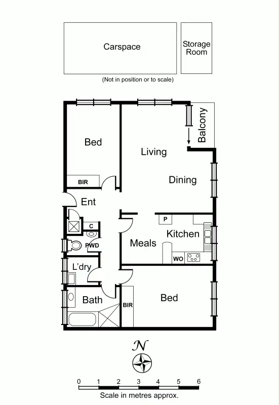 Floorplan of Homely apartment listing, 1/28 St Georges Road, Armadale VIC 3143
