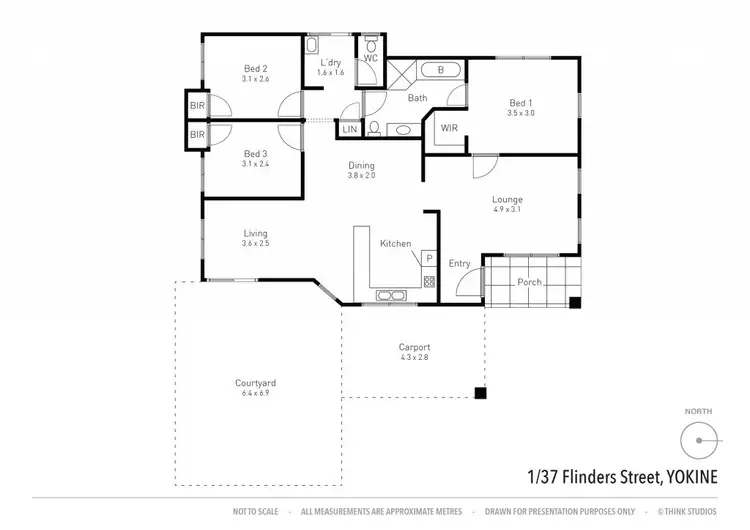 Floorplan of Homely villa listing, 1/37 Flinders Street, Yokine WA 6060