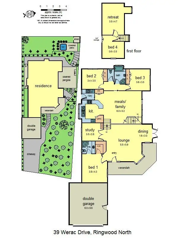 Floorplan of Homely house listing, 39 Werac Drive, Ringwood North VIC 3134