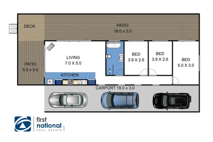 Floorplan of Homely house listing, 18 Pinetree Court, Seaspray VIC 3851
