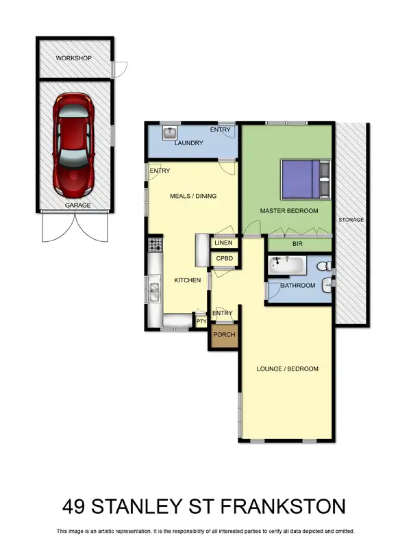 Floorplan of Homely house listing, 49 Stanley Street, Frankston VIC 3199