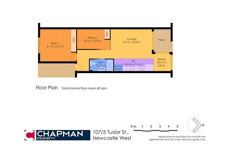 Floorplan of Homely apartment listing, 107/5 Tudor Street, Newcastle West NSW 2302