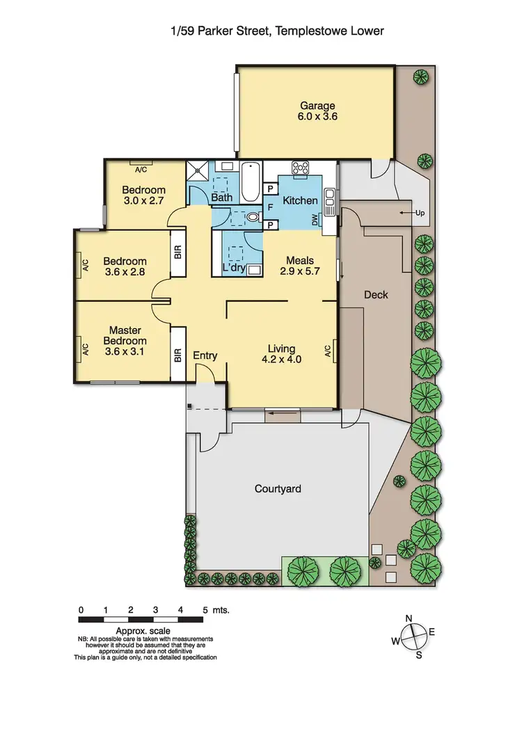 Floorplan of Homely townhouse listing, 1/59 Parker Street, Templestowe Lower VIC 3107