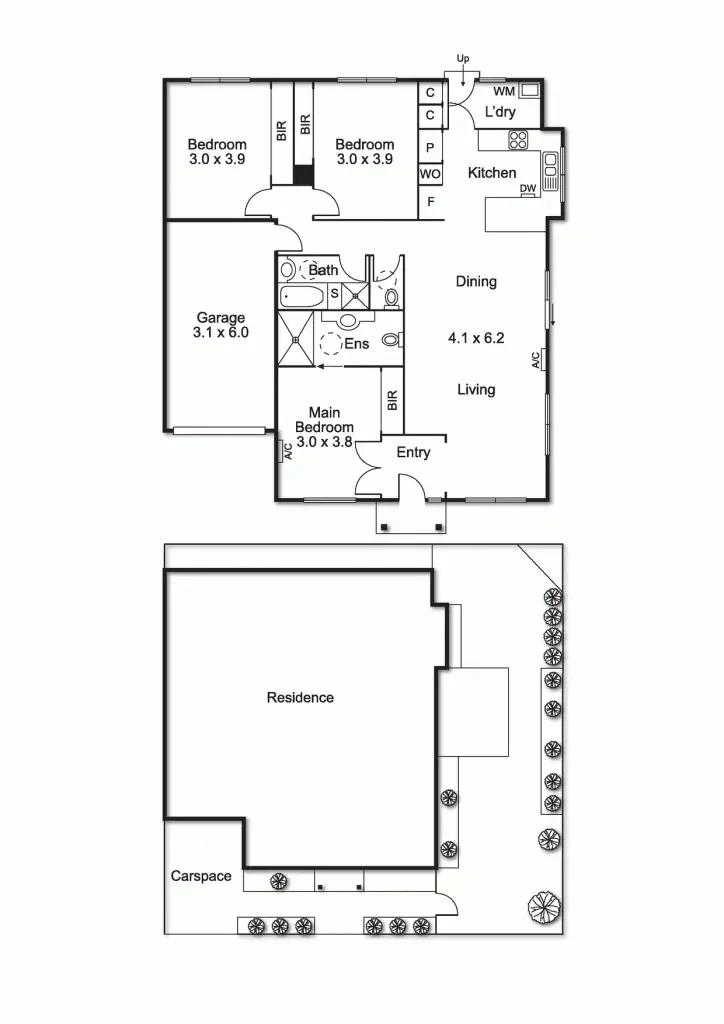 Floorplan of Homely townhouse listing, 2/15 Liverpool Street, Bentleigh East VIC 3165
