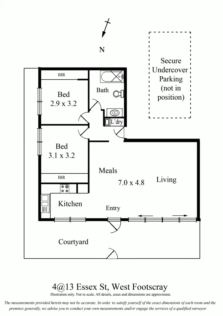 Floorplan of Homely house listing, 4/13-17 Essex Street, Footscray VIC 3011