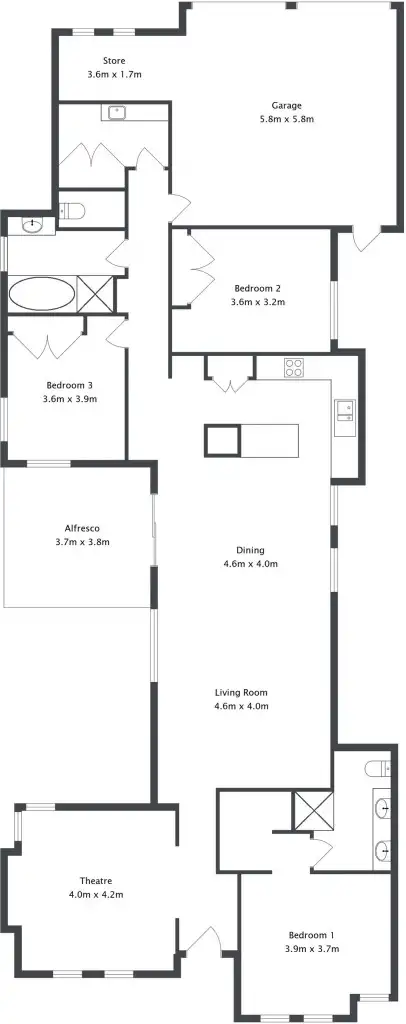 Floorplan of Homely house listing, 4 Wagtail Link, Beeliar WA 6164