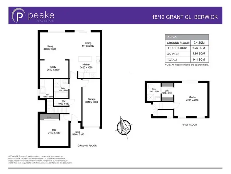 Floorplan of Homely unit listing, 18/12 Grant Close, Berwick VIC 3806