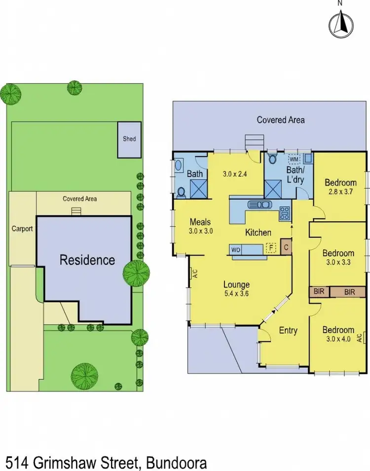 Floorplan of Homely house listing, 514 Grimshaw Street, Bundoora VIC 3083