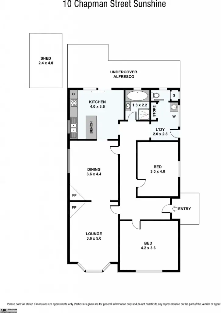Floorplan of Homely house listing, 10 Chapman Street, Sunshine VIC 3020
