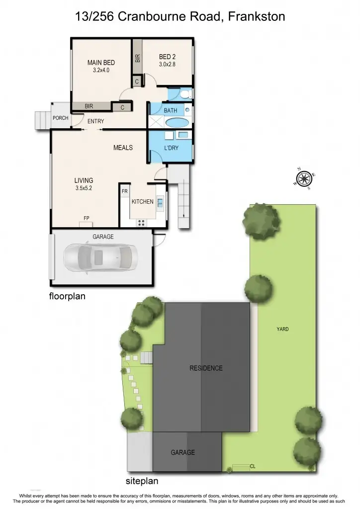 Floorplan of Homely unit listing, 13/256 Cranbourne Road, Frankston VIC 3199