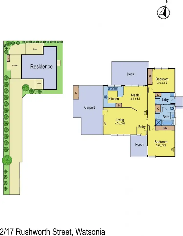Floorplan of Homely house listing, 2/17 Rushworth Street, Watsonia VIC 3087