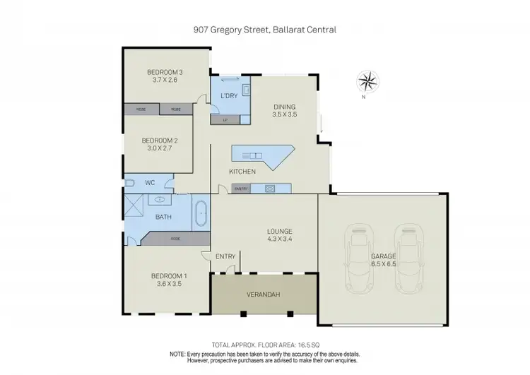 Floorplan of Homely house listing, 907 Gregory Street, Ballarat Central VIC 3350