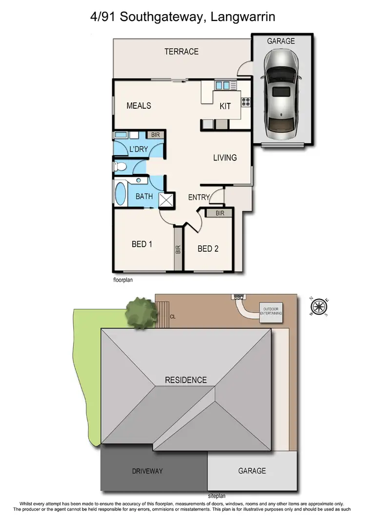 Floorplan of Homely unit listing, 4/91 South gateway, Langwarrin VIC 3910