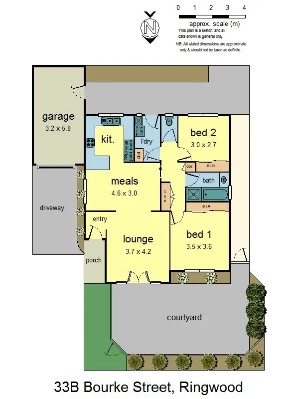 Floorplan of Homely unit listing, 33B Bourke Street, Ringwood VIC 3134