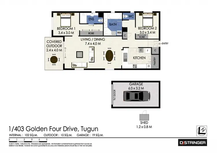 Floorplan of Homely unit listing, 1/403 Golden Four Drive 'Spin-Drift', Tugun QLD 4224