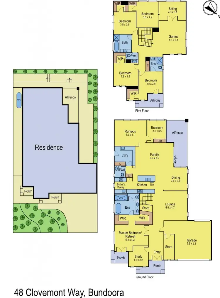 Floorplan of Homely house listing, 48 Clovemont Way, Bundoora VIC 3083