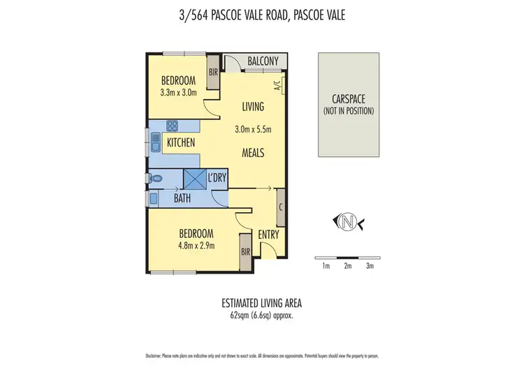 Floorplan of Homely apartment listing, 3/564 Pascoe Vale Road, Pascoe Vale VIC 3044