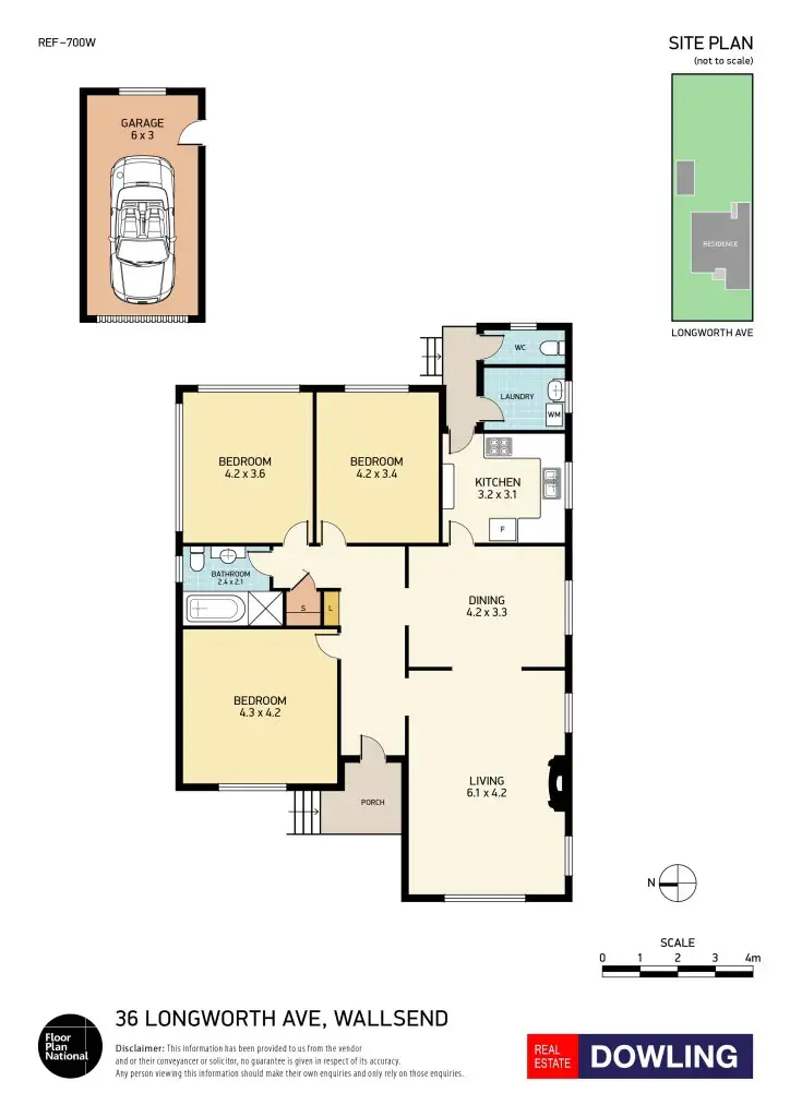 Floorplan of Homely house listing, 36 Longworth Avenue, Wallsend NSW 2287