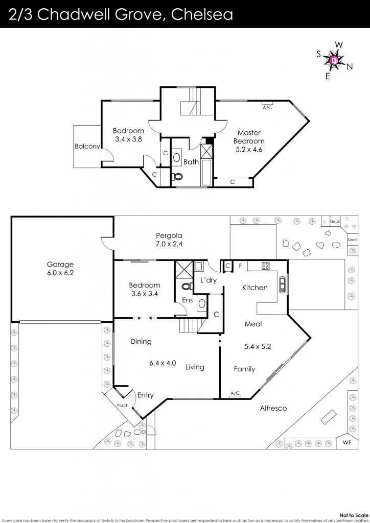 Floorplan of Homely townhouse listing, 2/3 Chadwell Grove, Chelsea VIC 3196